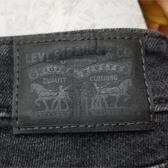 Levi's 711 Skinny Bandit Black Distressed Jeans - Picture 7 of 11